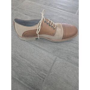 Men's Johnston & Murphy Ellington Men Cap Toe Canvas Tan Oxford Dress Shoe ***LE